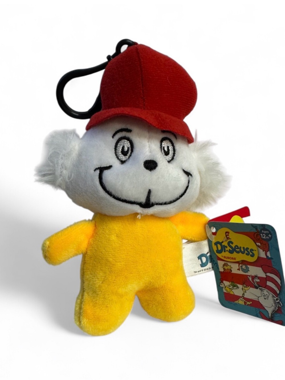 Dr. Seuss - Sam I Am Clip-On Keychain Backpack Stuffed Animal Plush 5” NWT